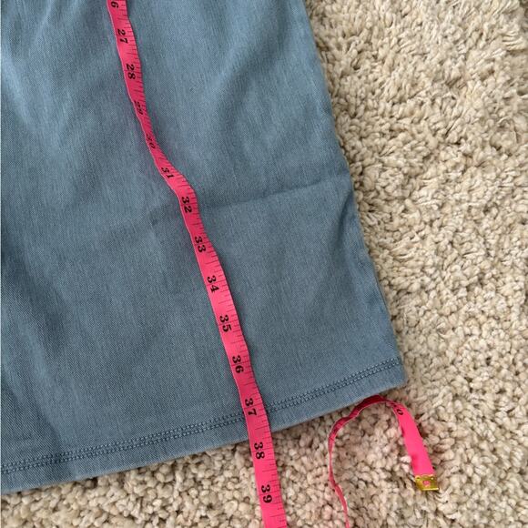 NWT Good American Soft Sculpt Blue Jean Chambray Denim Tank Mini Dress - Picture 9 of 9